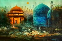 A. Q. Arif, 24 x 36 Inch, Oil on Canvas, Cityscape Painting, AC-AQ-493